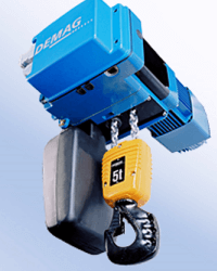 demag dc pro electric chain hoist underneath