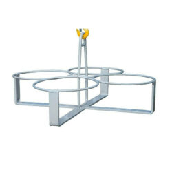 4 ring bucket carrier for use with a builders hoist