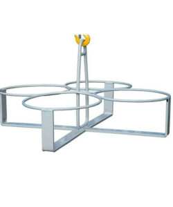 4 ring bucket carrier for use with a builders hoist