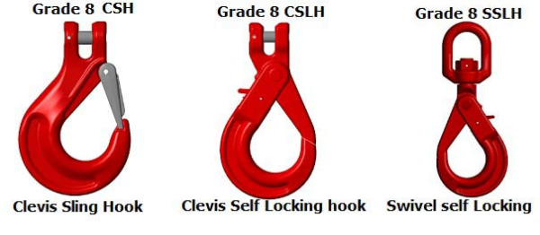 single leg chain sling component options