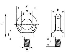 collared eye bolt metric thread