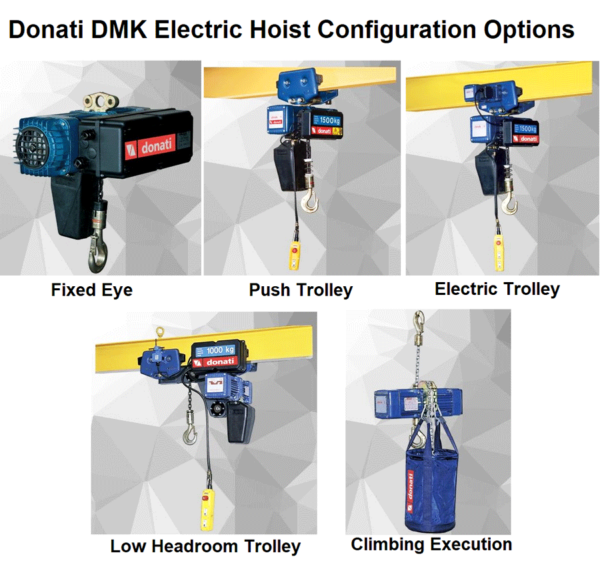 Donati DMK electric hoist configurations